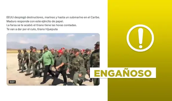 Video de una caminata de Maduro con militares venezolanos no se asocia con el despliegue militar de EEUU en 2025