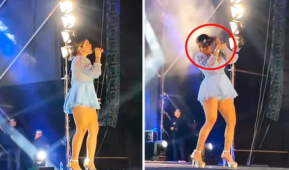 Susana Alvarado pasa terrible susto tras ser golpeada por un dron durante concierto en Chiclayo