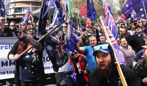 Tensión en Australia por masivas manifestaciones contra la inmigración: Gobierno las vincula con grupos neonazis