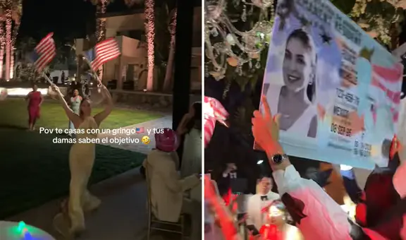 Novia mexicana festeja en su boda por tener la visa estadounidense tras casarse con un 'gringo': "Así se siente que te den la Green Card"