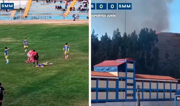 Equipos de Copa Perú disputan pase a la fase final en medio de un incendio forestal: inesperado fenómeno se propagó durante el partido