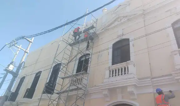 Se inició el pintado de la fachada e interiores de la sede judicial “La Cúpula”