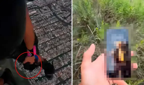 Se le cayó el teléfono mientras realizaba paracaidismo a más de 1.500 metros y se sorprendió al hallarlo intacto: "Qué suerte"