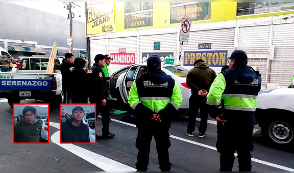 Serenazgo interviene a dos ladrones de autopartes tras persecución en Arequipa
