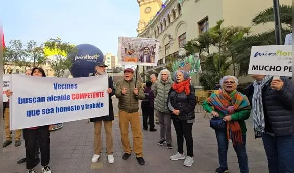 Vecinos de Miraflores protestan en contra de pileta cibernética de alcalde Carlos Canales: “Es un locura, es totalmente innecesaria”