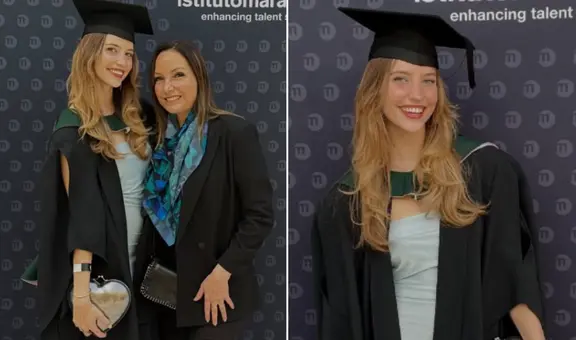 Hija menor de Christian Meier se gradúa en prestigiosa escuela de Londres junto a su madre Marisol Aguirre