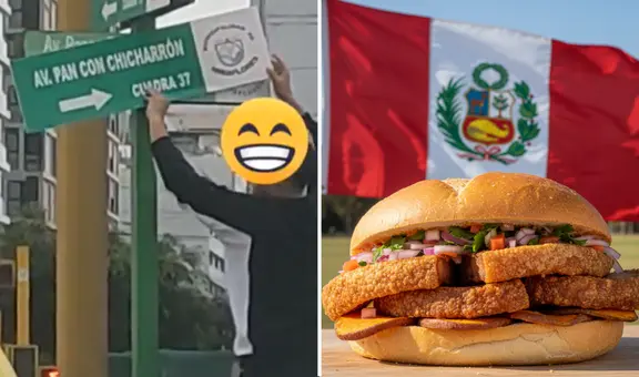 Peruano cambia de nombre avenida por “Pan con chicharrón” y redes piden: "Feriado nacional"