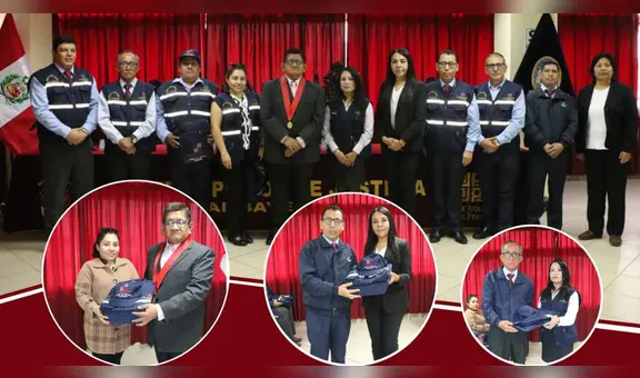 Corte de Lambayeque entrega indumentaria institucional a personal de la central única de notificaciones