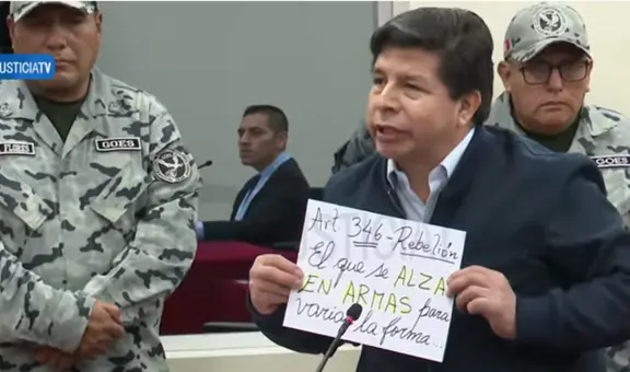 Pedro Castillo protesta dirigiéndose al Ministerio Público: "Que exhiba las armas que usé, al menos una pistolita de agua"