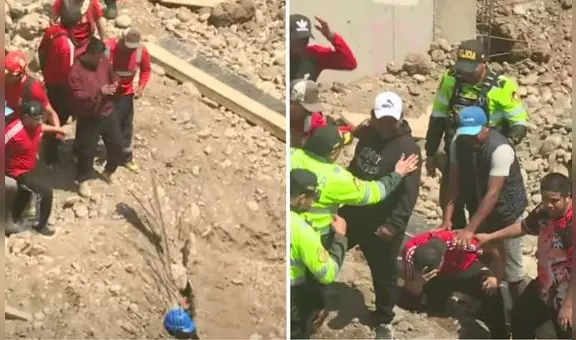 Tres obreros fallecen tras derrumbe de bloque de contención en San Borja: víctimas estaban a minutos de su salida