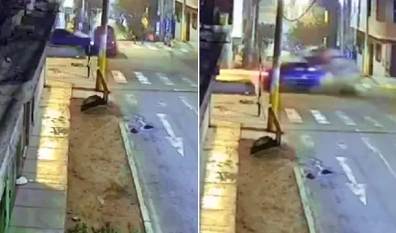 Impactante choque entre auto y mototaxi deja tres heridos en Ate: cámaras registraron accidente