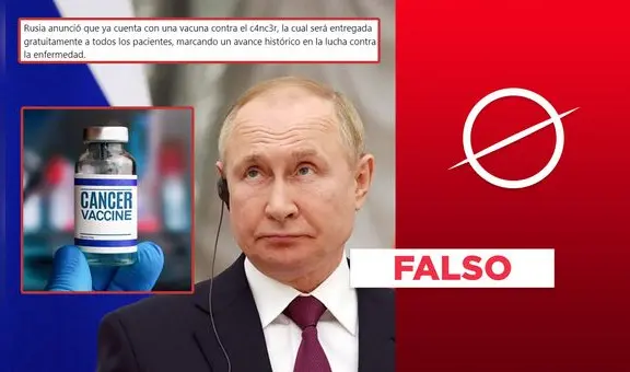 Rusia no tiene lista "vacuna" contra el cáncer y tampoco oficializó tratamientos gratuitos