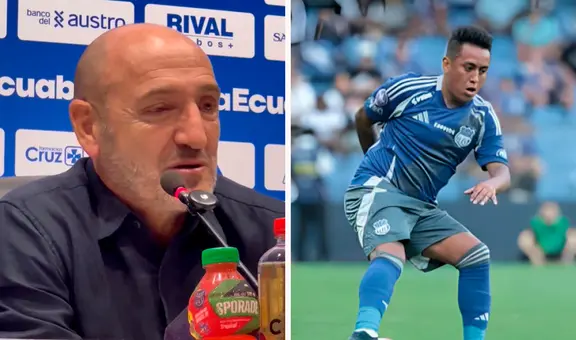 DT de Emelec explicó por qué Christian Cueva salió en el segundo tiempo de la derrota 4-0 ante Barcelona SC: "Hace el esfuerzo por llegar"