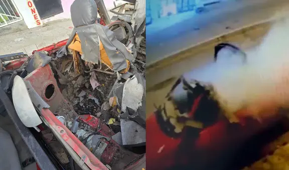 Cámaras captan atentado con explosivo contra regidor de Carabayllo: auto quedó destruido en la puerta de su casa