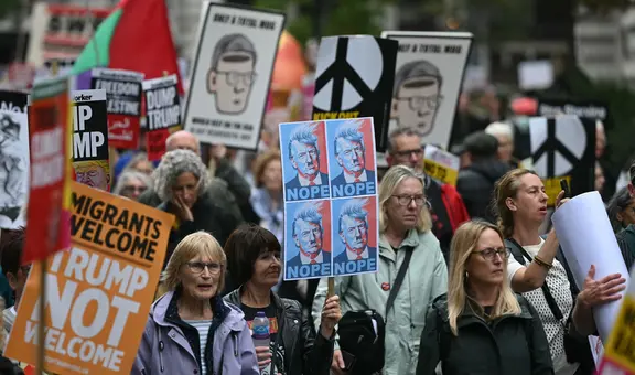 Reino Unido: miles de personas protestaron en las calles de Londres por visita de Donald Trump