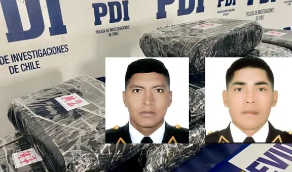 Detienen a dos policías peruanos en Chile con más de 11 kilos de droga