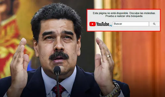 YouTube habría eliminado la cuenta oficial de Maduro donde transmitía sus discursos en vivo: "Esta página no está disponible"
