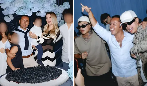 Richard Acuña celebró sus 41 años con Brunella Horna en lujosa fiesta animada por grupo argentino ‘La T y La M’