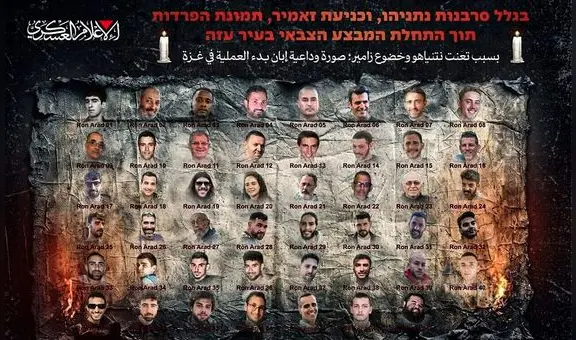 Hamás publica una foto de sus 48 rehenes retenidos en Gaza con un siniestro mensaje, según Times of Israel