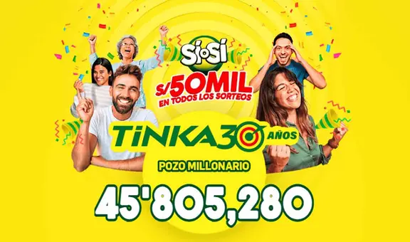 Resultados del sorteo de La Tinka: conoce la jugada ganadora del Pozo Millonario del domingo 21 de septiembre