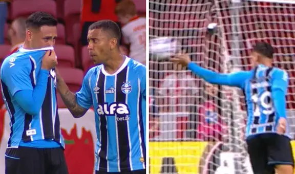 Erick Noriega cometió 2 penales en el Gremio vs Inter de Porto Alegre y se echó a llorar: sus compañeros lo consolaron