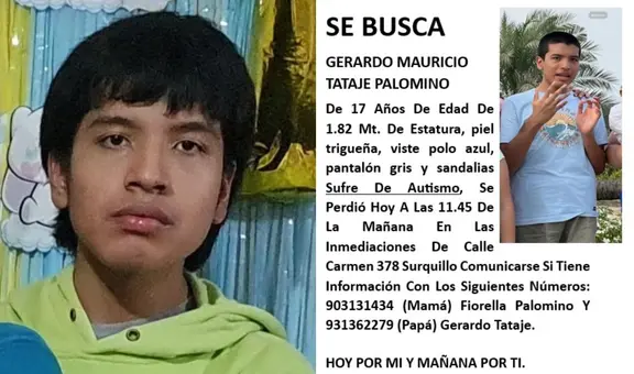 Familia reporta desaparición de menor con autismo en Surquillo: fue visto por última vez en Real Plaza San Borja