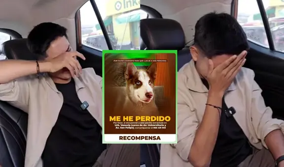 Óscar Junior Custodio se quiebra al enterarse en vivo que su perrito ha desaparecido y ofrece recompensa: "Por favor, ayúdenme a encontrarlo"