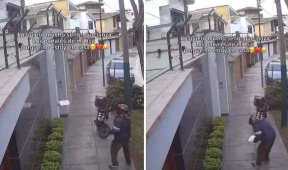 Repartidor lanza paquete con pañales dentro de casa al no encontrar a la dueña y video se vuelve viral: “Nunca se rindió”