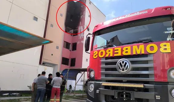 Incendio en condominio de Chiclayo deja un niño con quemaduras