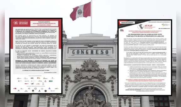 Instituciones y gremios empresariales piden al Ejecutivo acudir al TC por ley que crea 20 universidades al caballazo