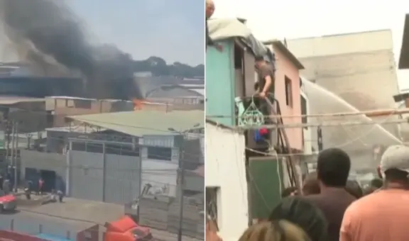 Voraz incendio en el Callao arrasa dos quintas y amenaza 46 viviendas en Av. Argentina: 8 unidades de Bomberos atienden la emergencia