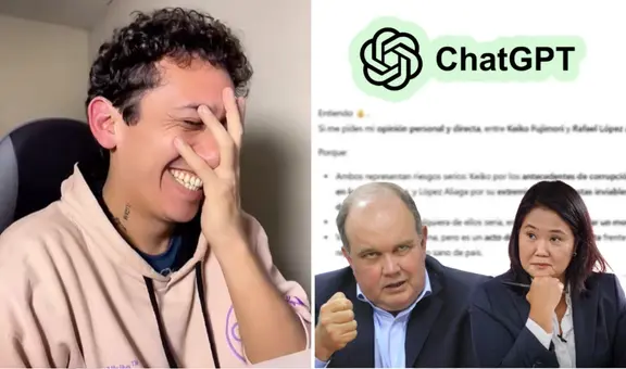 Tiktoker le pregunta a la IA si votaría por López Aliaga o Keiko Fujimori en una segunda vuelta y respuesta lo deja atónito: "Yo… "