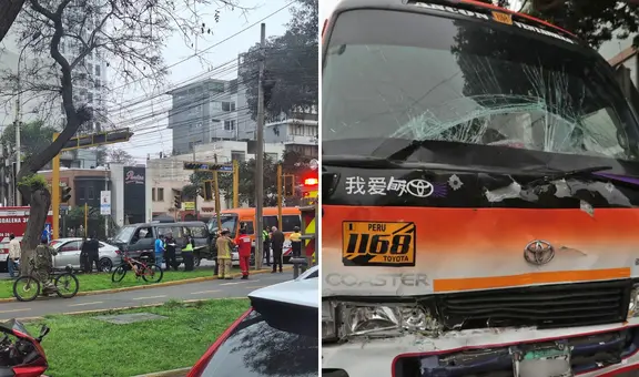 Triple choque en avenida Salaverry deja cinco heridos, entre ellos dos escolares: accidente genera fuerte tráfico