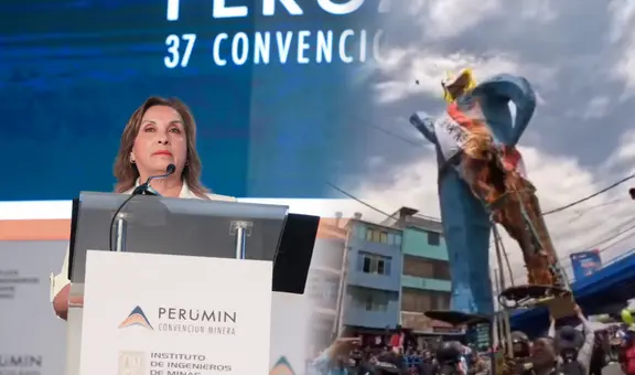 Dina Boluarte: queman muñeco de la presidenta en rechazo por su llegada a Arequipa