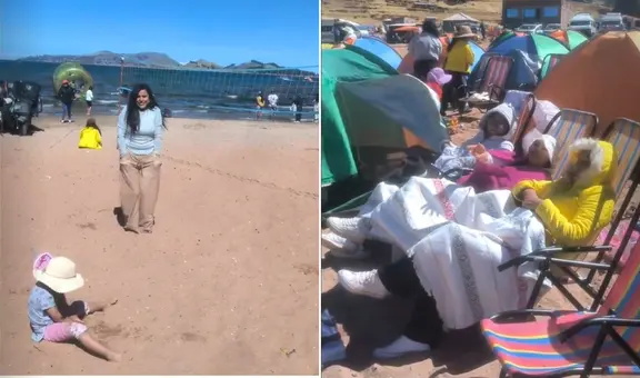 Peruana muestra cómo es una playa un Puno y en redes reaccionan: "¿Están tomando sol o frío?"