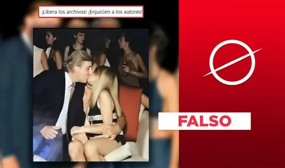 Esta imagen no muestra a Donald Trump besando a una menor: fue modificado de otro bulo