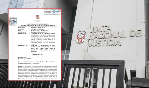 Poder Judicial admite demanda de amparo para anular proceso de selección de miembros de la JNJ