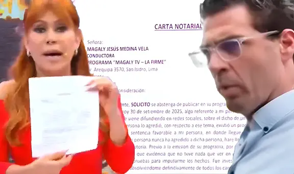 Gustavo Salcedo advierte a Magaly Medina con 'carta notarial' por nuevo caso de agresión y ella le responde: "No me gusta que me ataranten"