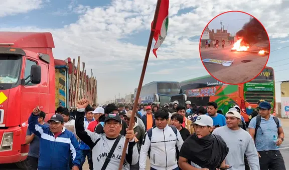 Pescadores bloquean la Panamericana Norte en segundo día de protesta en Lambayeque