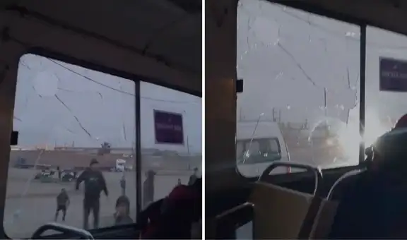 Paro de transportistas en el Callao: bus que trasladaba pasajeros fue atacado a pedradas en la av. Gambetta