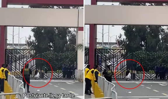 Captan a postulante a San Marcos pedir de rodillas ingresar al examen de admisión tras llegar tarde: "Déjenla entrar"