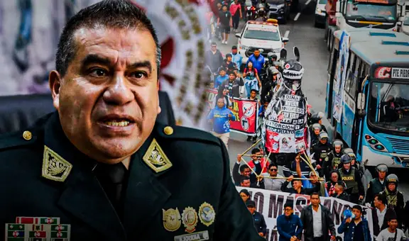 Comandante General de la PNP, Óscar Arriola, criminaliza paro de transportistas y advierte detenciones