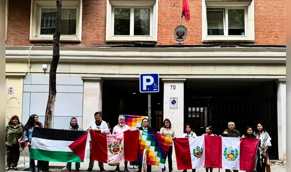 Peruanos en Madrid realizan plantón contra gobierno de José Jerí y Congreso de la República: "El pacto mafioso continúa"