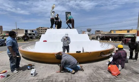 Chiclayo: artistas plásticos embellecen de forma voluntaria el ingreso a Monsefú