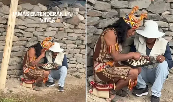 Turista sorprendido al ver a hombre vestido de inca jugando ajedrez y usuarios bromean: “Pizarro vs. Atahualpa”