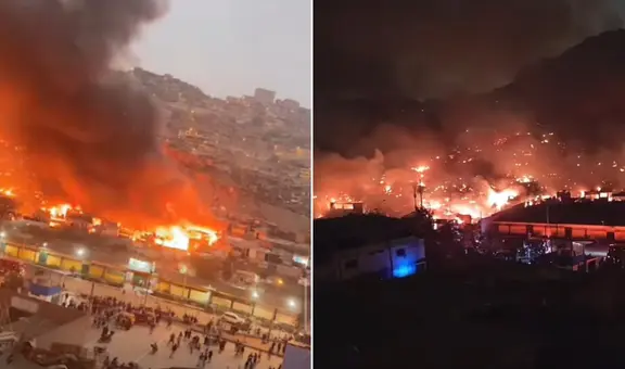 Gigantesco incendio consume más de 80 viviendas en Pamplona Alta, SJM: 20 unidades de bomberos llegaron a la emergencia