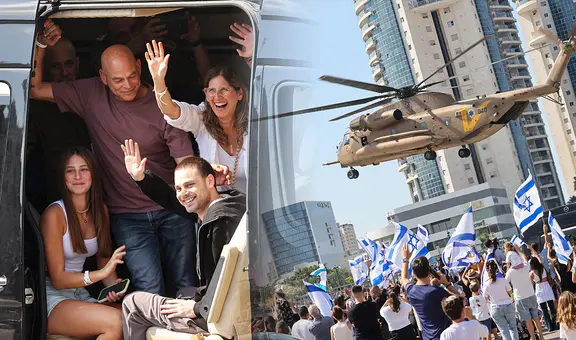 Primeras imágenes del regreso de los 20 rehenes israelíes liberados con vida por Hamás bajo plan de Trump en Gaza