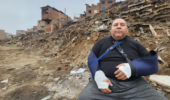 Hombre se fractura ambas muñecas al salvar a su perro y gato de incendio en Pamplona Alta: "Solo pude tirarme"