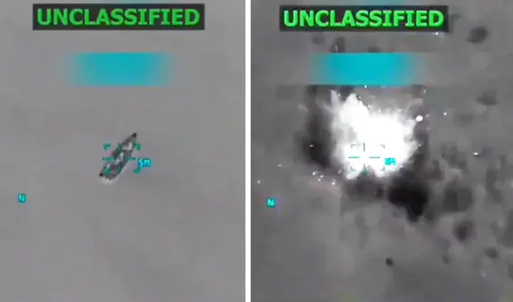 Imágenes revelan cómo fue el nuevo ataque de EE. UU. que dejó 6 presuntos narcotraficantes muertos en el Caribe