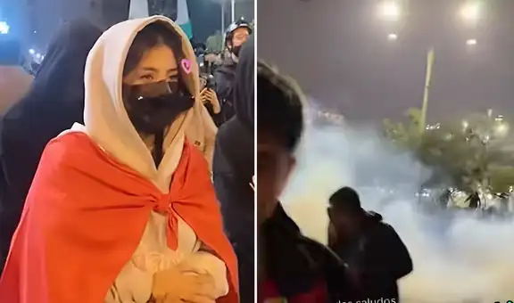 Streamer Zully participó en la marcha contra Jerí y terminó afectada por bombas lacrimógenas: "No puedo respirar bien"